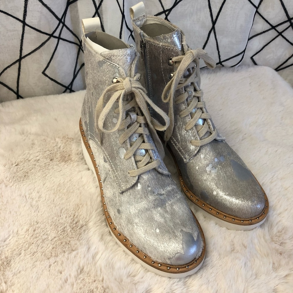 Dolce Vita, size 11, calf hair ankle boot with lug sole